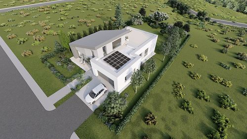 New built property, Panoramic view.  In the rapid developing settlement of Zalacsány it is a newly built family house of the highest quality for sale.